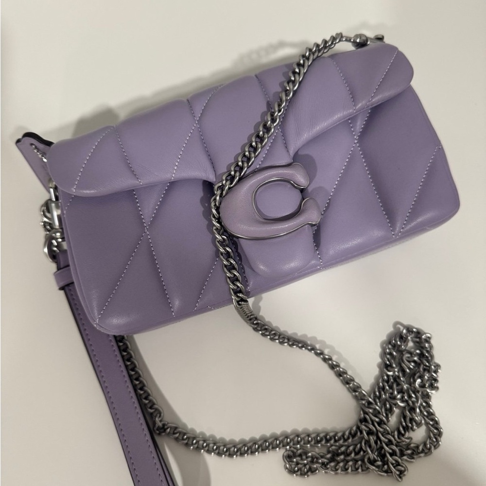 Coach Women's Quilted Pillow Leather Tabby Wristlet with Chain